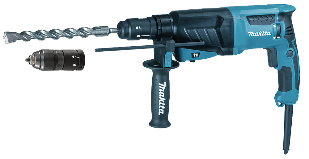 Bohrhammer MAKITA HR2630TX SDS-PLUS 2,4J 0-4600 Schläge,-32mm,800W mit SSBF