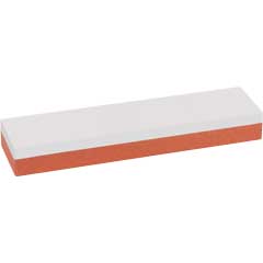 Edelkorund-89A-Kombi-Stein 200x50x25mm A/B120/B320,z. Feinabziehen,orange/weiß