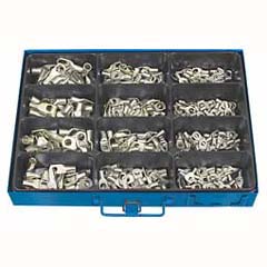 Rohrkabelschuh-Set unisoliert,6-50mm² 280-teilig,E-Cu,verzinnt,Stahlblechbox