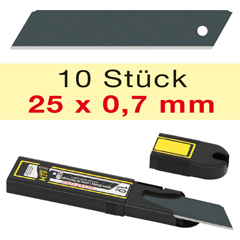 MagicBlack Abbrechklingen 25mm,10Stk doppelter Schliff, MIT Abbrechsegmente