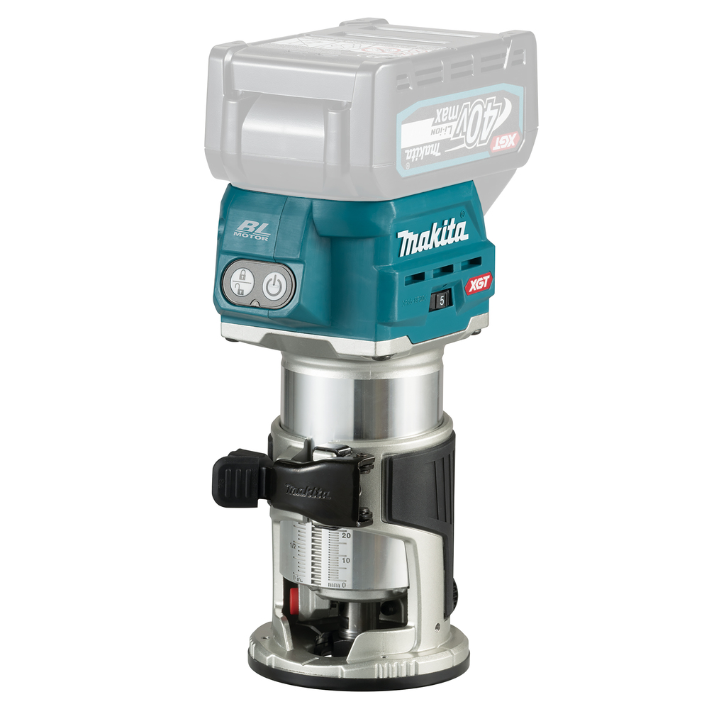 Akku-Einhandfräse MAKITA RT001GZ10 40V ohne Akku,Ladegerät,Koffer