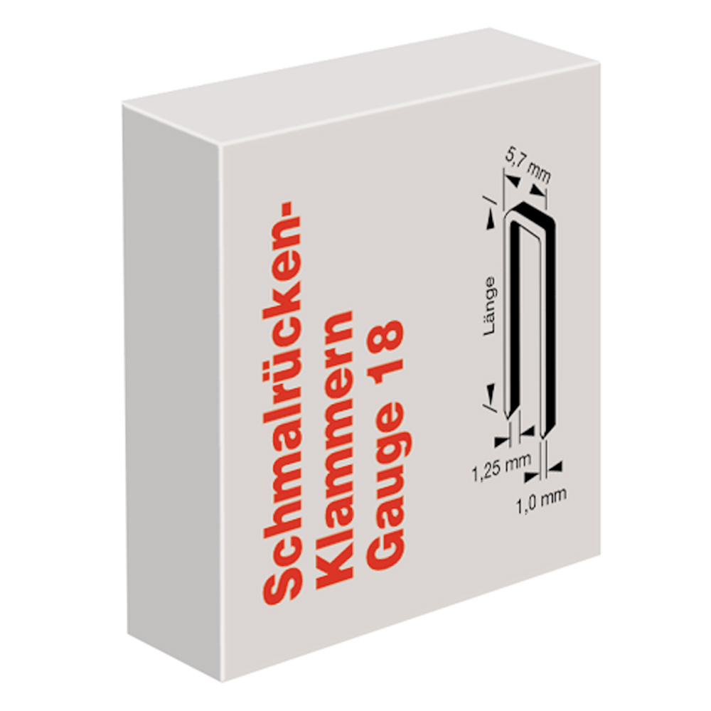 1000 Stück Tackerklammern GA18/12mm 5,7x1,25x1mm,aus Stahl