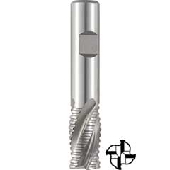 Schruppschaftfräser Z4, 8mm HSS-Co8 DIN844NR, Weldonschaft, Zentrumsschneide