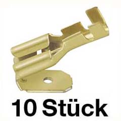 10 Abzweighülsen 0,5-1,0/6,3mm unisoliert,10 Stück