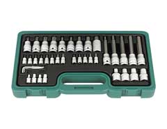 TORX-Box COMBI 40-teilig T8-T60 innen+E4-E18 außen+1,5-14mm