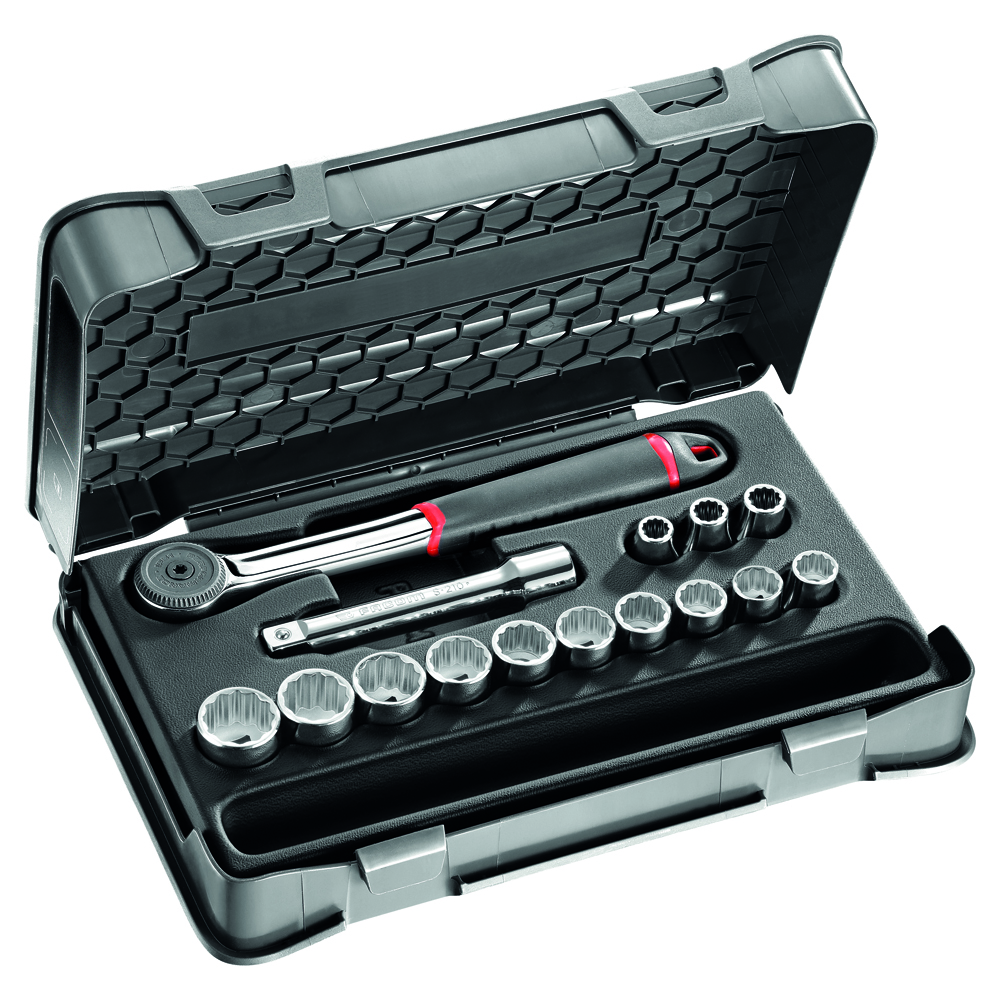 Stecknusskassette 604 1/2A-1/2" 12-Kant 10-24mm,Vanadium-USAG-Extra,Kassette