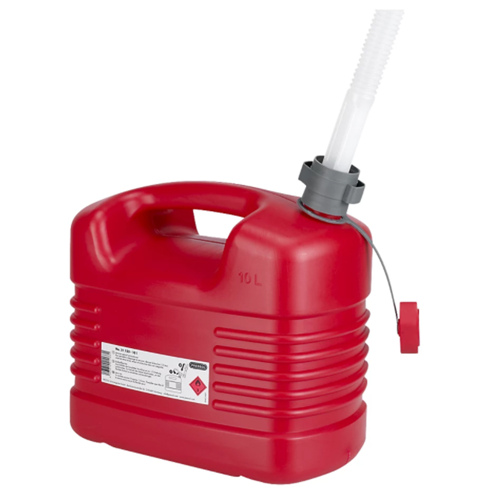 Kraftstoffkanister,10 Liter,HDPE,leer mit Schraubverschluss,flexiblem Auslauf