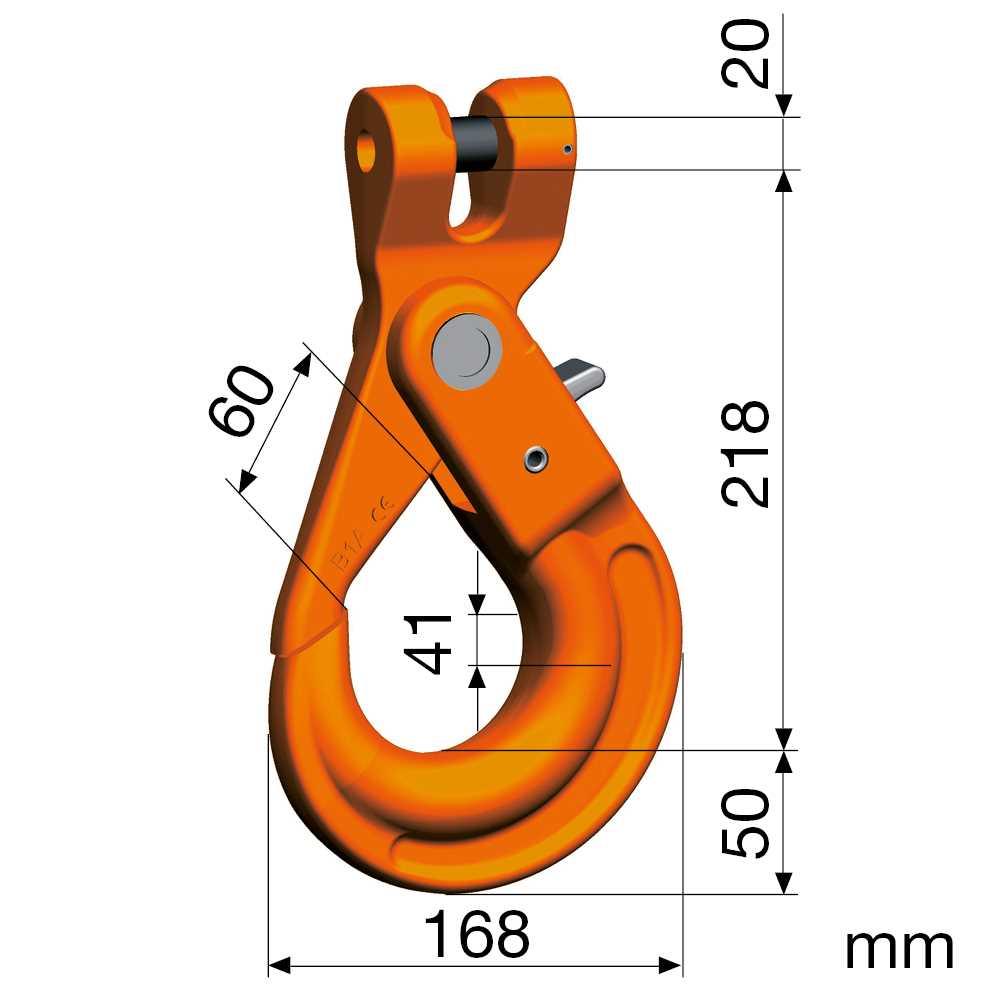 Sicherheitslasthaken Nicralloy KLHW 16 mit Kuppelanschluss -G 10,nach EN1677-3