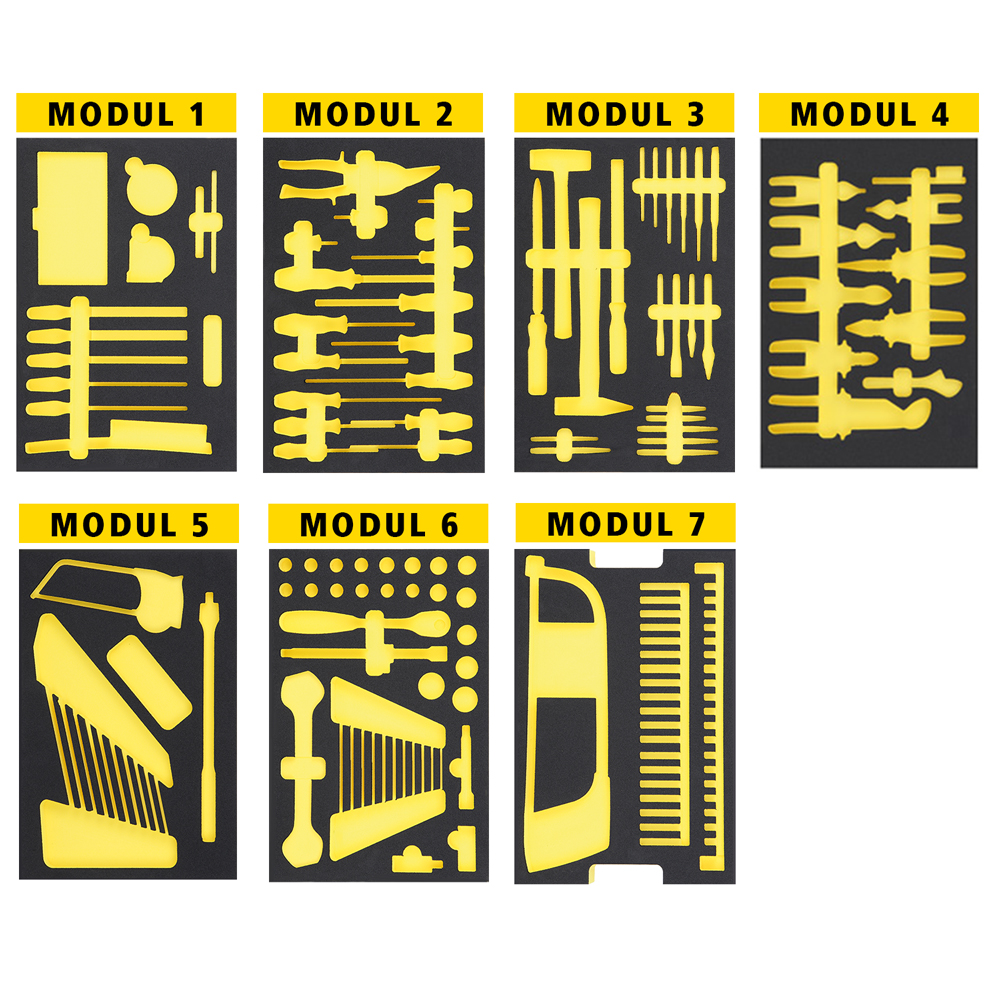 Schubladen-Module LEER für Werkzeugsatz 2N3/3 PermaPor,495x330x35mm