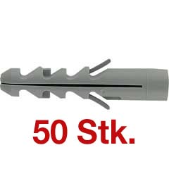 Dübel Nylon S 10 x 50 f. Schrauben Ø 8mm für Spanplattenschrauben VPE=50 Stück