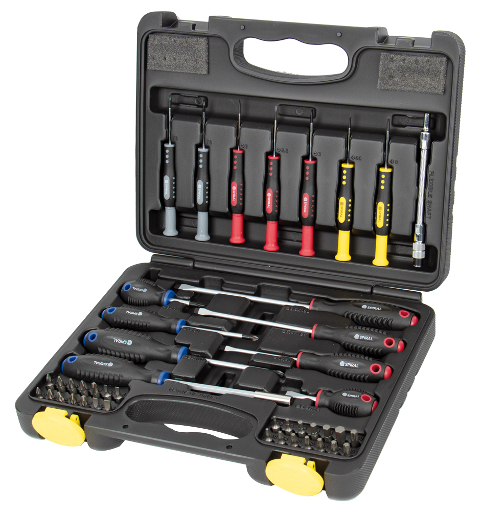 Komplett Schraub-Set 44-teilig in Box Schraubenzieher und Bits
