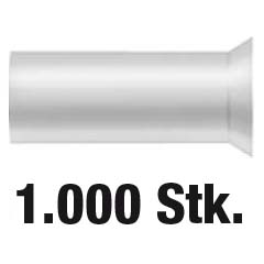 1000 Endhülsen 0,75/6mm,blank