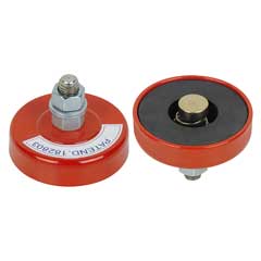 Magnet-Rund-Polklemme 600A Ø 75mm M12 mit Klemm-Muttern