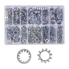 Zahnscheiben-Satz 1000-teilig,3/16"-1/2" innen+außen,in Box