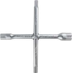 Kreuzschlüssel 220x220mm UNIVERSAL 13 Funktionen,für Sanitär und Heizung