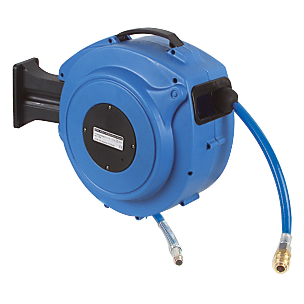 PL.-Schlauchautomat 15+1m/10x15mm/PU- Schlauch,17bar,autom.Rücklauf,Kupplung