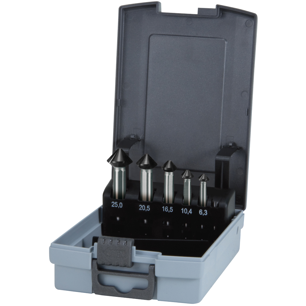 Kegelsenker-SET HSSE /DIN335C/90° /04808 5tlg. /6.3,10.4,16.5,20.5,25.0