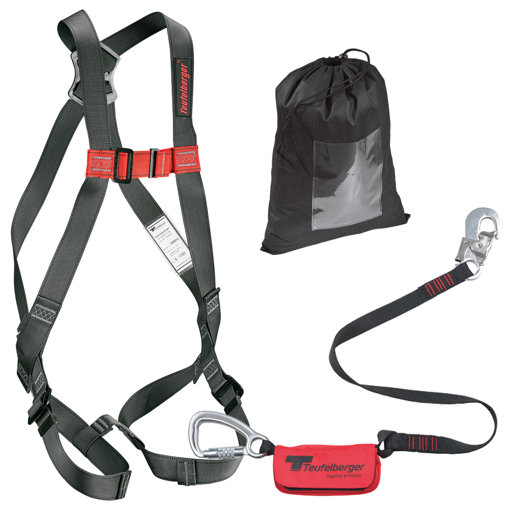 Auffangsystem STANDARD inkl. Bandfalldämpfer, Auffanggurt