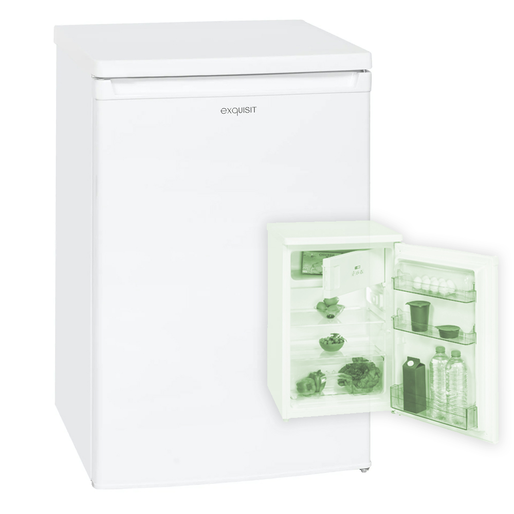 Kühlschrank mit 4* Gefrierfach, Kl.E 85,5x55x57cm,weiß