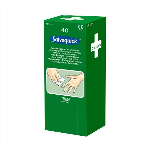 QUICK-Wundreinigungs-Füllung 40 Stück feuchte Tücher
