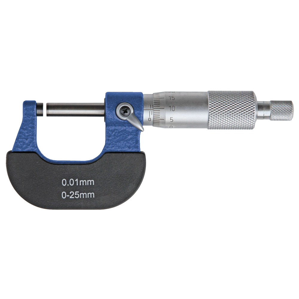 Bügelmessschraube 0-25 mm DIN 863 eckiger Bügel, im Kunststoffetui