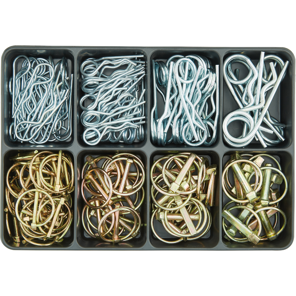 SPIRAL Sortimentkoffer 140-teilig Klappsplinte,Federstecker verzinkt