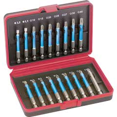 Schraubklingen-Depot GRIP 18-teilig,1/4" 75mm lang,Schlitz+PH+PZ+TX,in Box