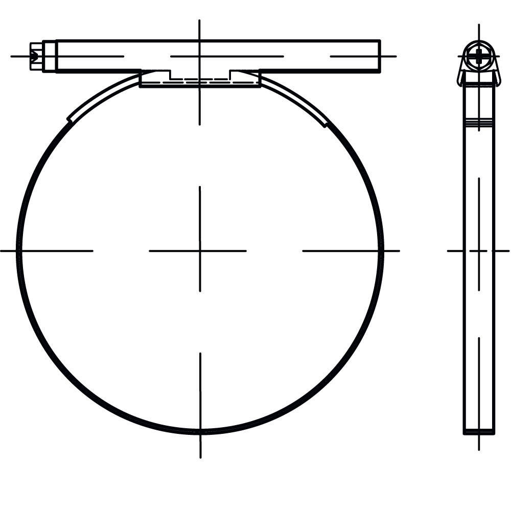 Schlauchschelle DIN 3017 ST A 90-110 W1 C7 A2K GALV. VERZ. BANDBREITE  9 VE=25