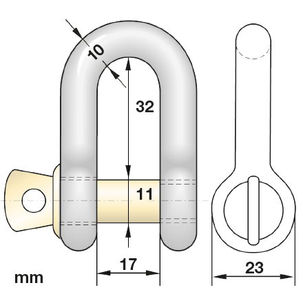 Schäkel 1,0 t hochfest