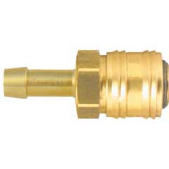 EU-Schlauchanschlußkupplung 6mm NW 7,2 1500l/min.,Messing,Einhandbedienung