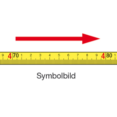 Haftbandmaß L/R 13mm/1m,mm-Teilung von links nach rechts steigend