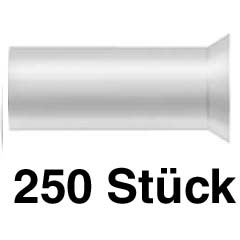 250 Endhülsen 10,0/12mm,blank
