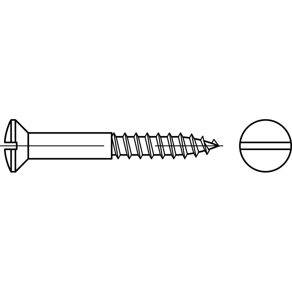 Holzschrauben DIN 95 MS BLANK 5 x 100 VE=200