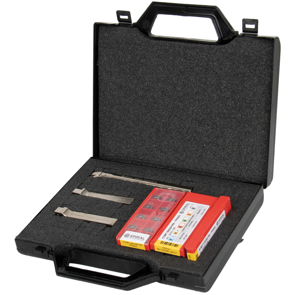 Drehset 12mm, 3-teilig inkl. 30 Wendeplatten ISO-Bereich P