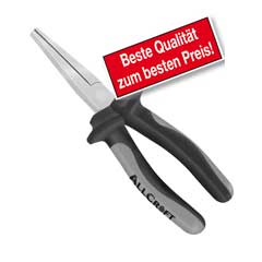 Langbeck-Flachzange 160mm DIN/ISO5745,CV verchromt,2-Zonen-Isolierung,Softgriff