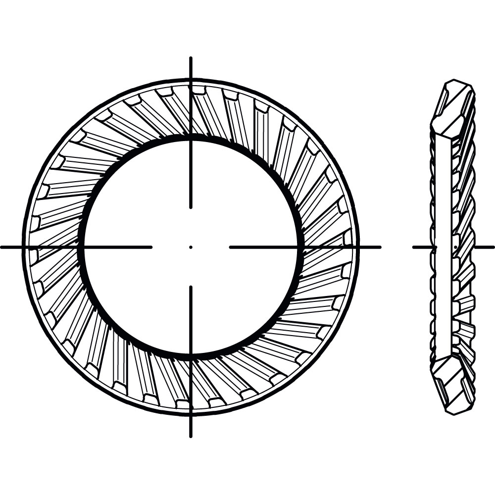 Sicherungsscheiben SCHNORR FST VS 5 MECHANISCH VERZINKT VE=1000