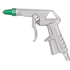 Ausblaspistole 78dBA Alu,kurz,mit Feinregelung,Robustmodel,Eurostecker