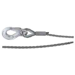 Greifzugseil 1,5t, 40m, Spitze und Haken