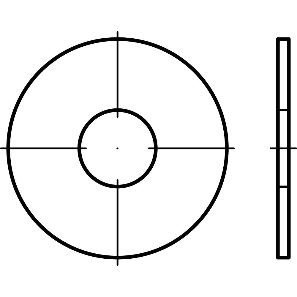 AFNOR-Scheiben A2 Form L M 6 ROSTBESTÄNDIG VP=200