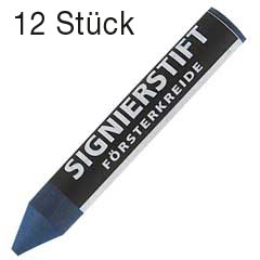 12 Stück Försterkreide,blau 12x120mm für Holz trocken und naß,Papieretikette