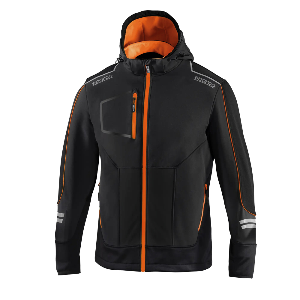 SPARCO Softshelljacke Größe XL schwarz/orange