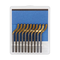 10 Stück Klingen S10/TIN ZU GRATNIX Entgrater, 3,2mm Ø,TIN-beschichtet