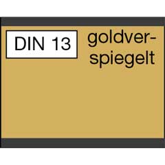 Schutzglas 90x110 DIN 13 goldverspiegelt