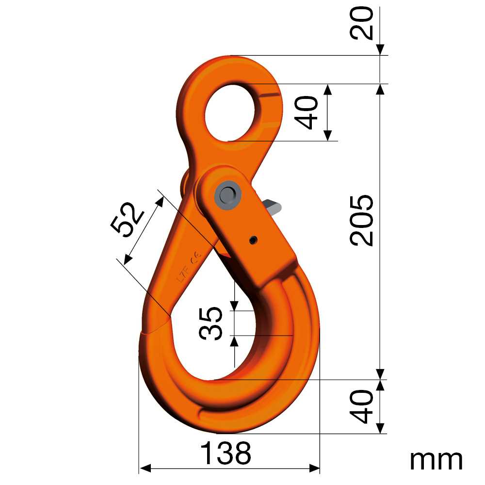 Sicherheitslasthaken Nicralloy LHW 13 mit Öse - G10,nach EN1677-3
