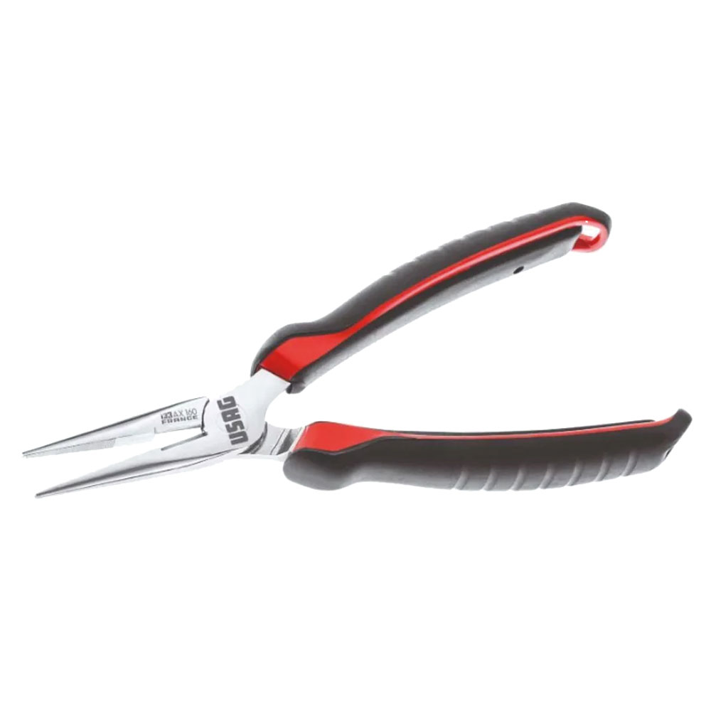 Langbeck-Halbrund-Spitzzange U133 AX 200 isoliert,Vanadium-USAG-Extra,gerade