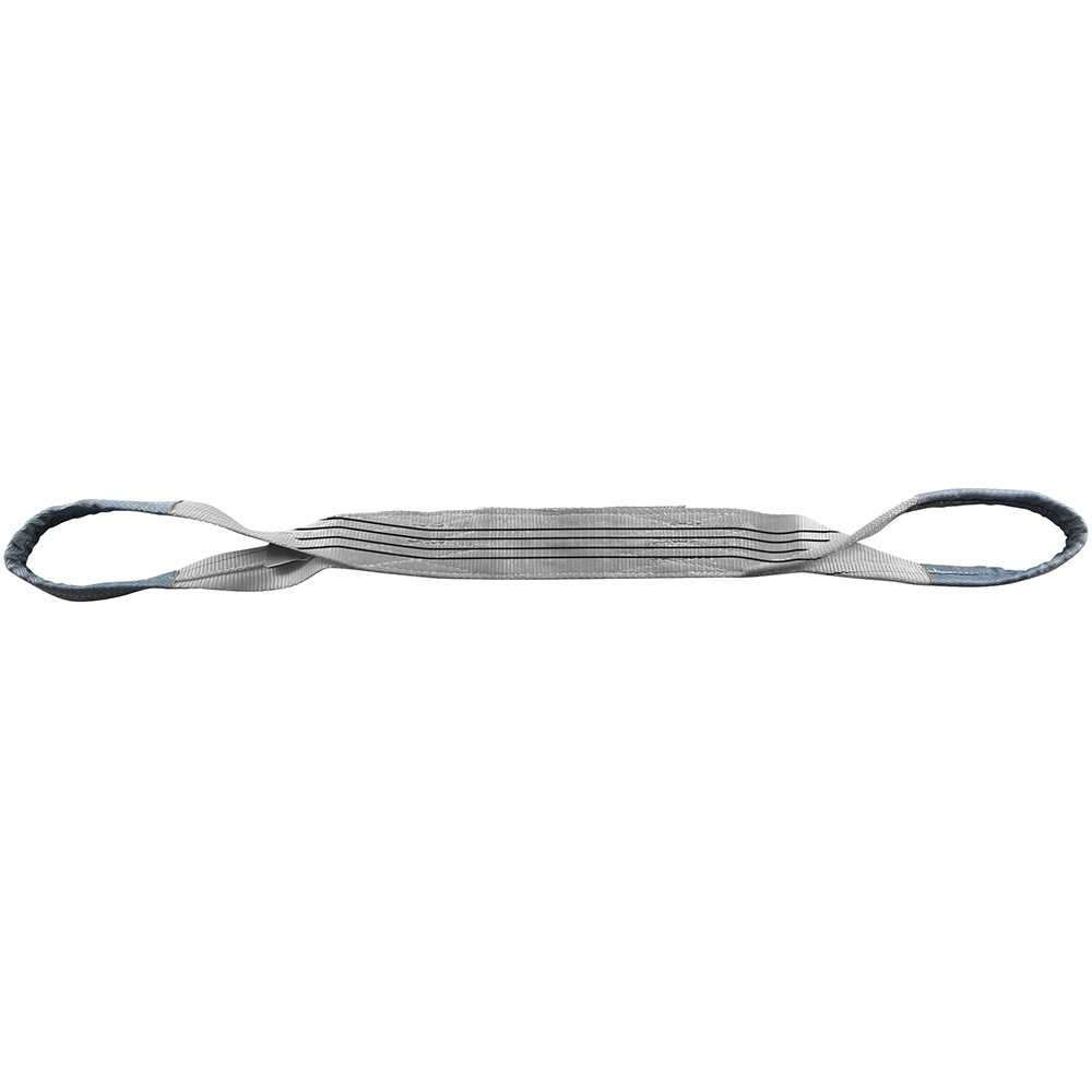 Hebeband grau,120x3000/WLL 4t Form B2 verst. Endschlaufen,EN 1492-1