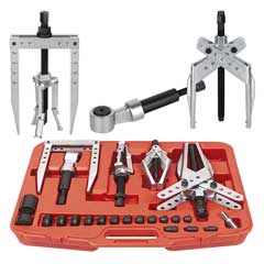 Innen-und Außen-Abzieh+-Drücksatz 30t hydraul.,Abziehen:-350mm,Drücken:-50mm