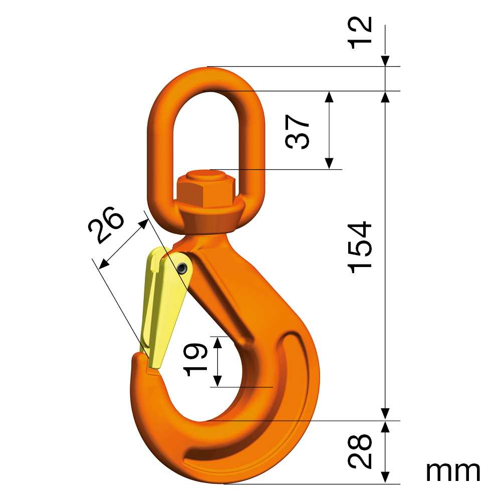 Wirbelhaken Nicralloy WBH 7/8 GKL 10 hochfest,nach EN 1677-2