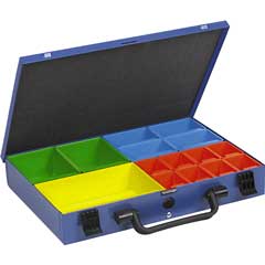 Service-Koffer Typ 77/1 15-teilig 340x240x50mm,komplett mit 15 Kästchen
