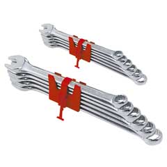 Gabel-Ringschlüssel-Satz 8-22,12-tl,15° abgewinkelt,Chrom-Vandium,DIN3113A